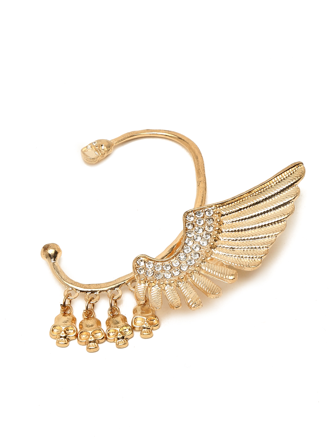 YouBella Fashion Jewellery Gold Plated Wing Shape Earcuff Earring for Girls and Women - for Single Ear (Gold) (YBEAR_33136)